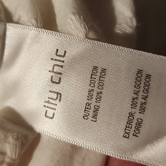 New City Chic Innocent Large White Eyelet Lace Ruffle Fit Flare Midi Dress L/ 20 - Picture 15 of 16